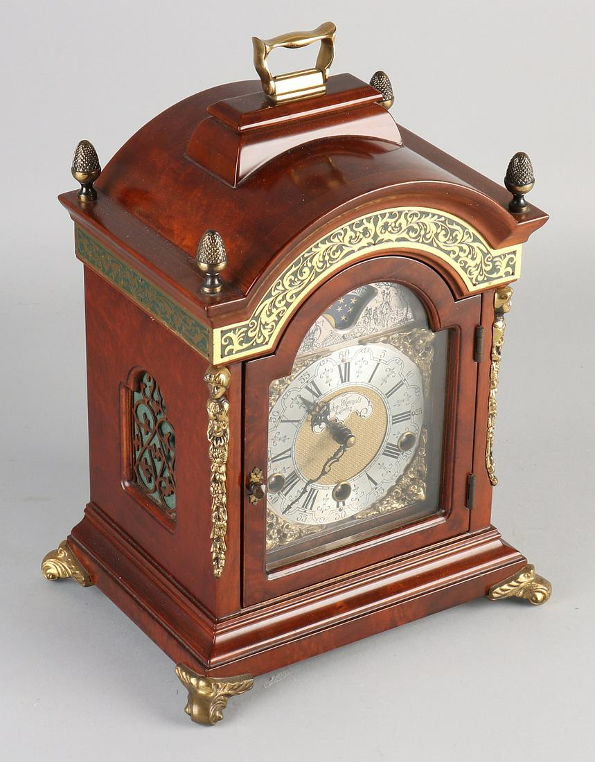 Carrot Walnut Warmink table clock with moon phase and (1 of 1)