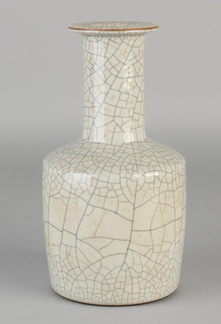 Chinese porcelain vase crackled celadon glaze. Bottom (1 of 2)