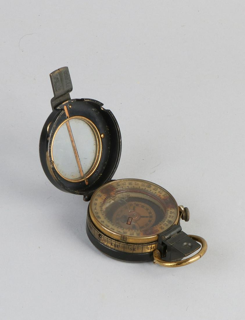 Old English compass, made of brass. By F. Barker & Sons (1 of 1)