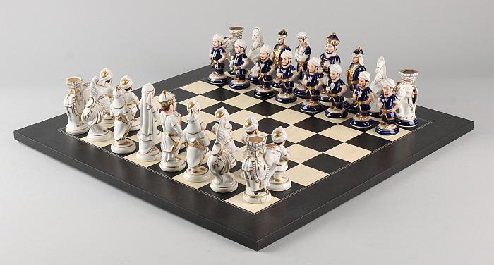 Royal Dux porcelain chess set with colored porcelain (1 of 3)