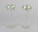 Two German Jugendstil mouth-blown white wine glasses