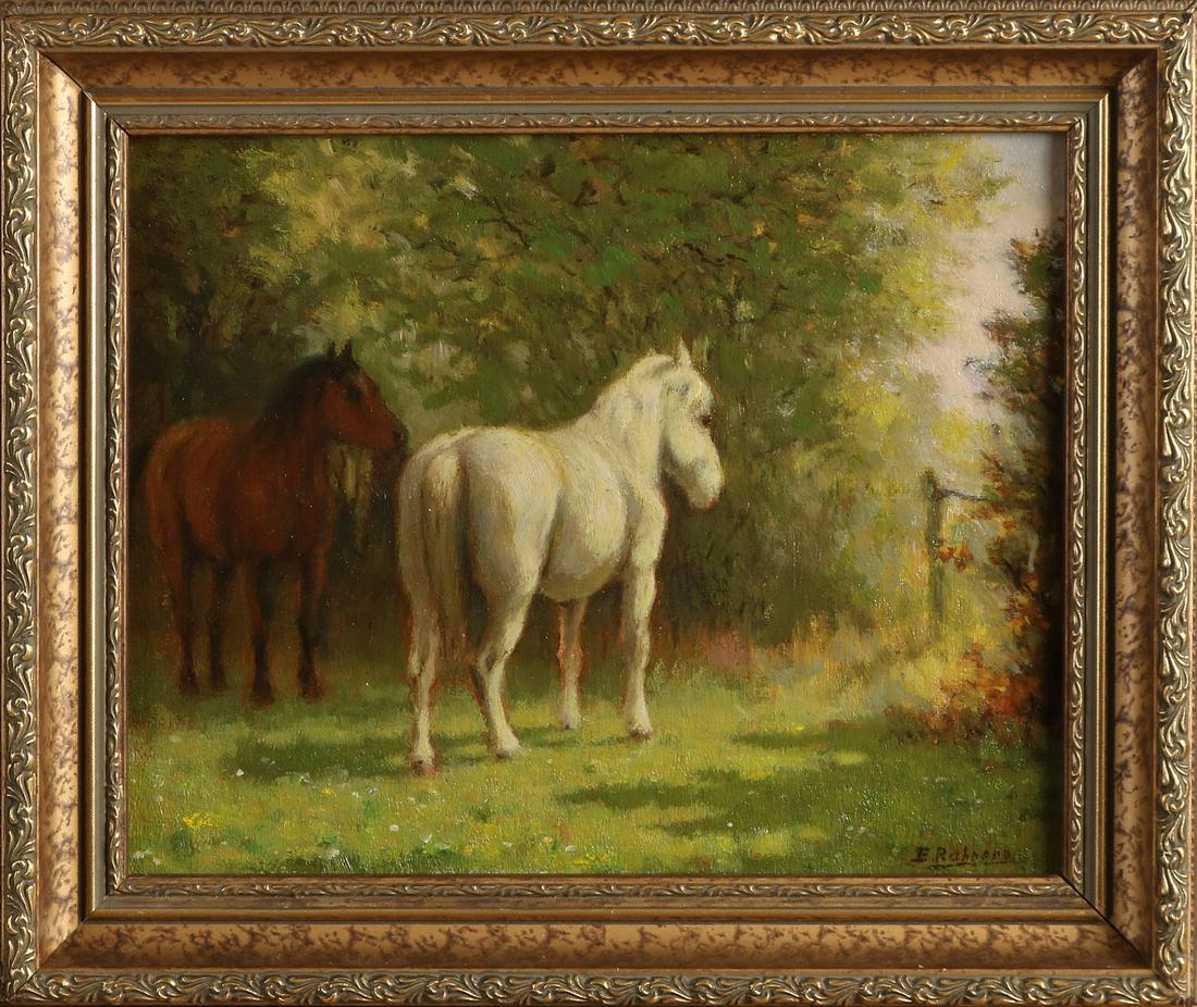 Evert Rabbers, Enschede.  1875 - 1967. Horses in a (1 of 1)