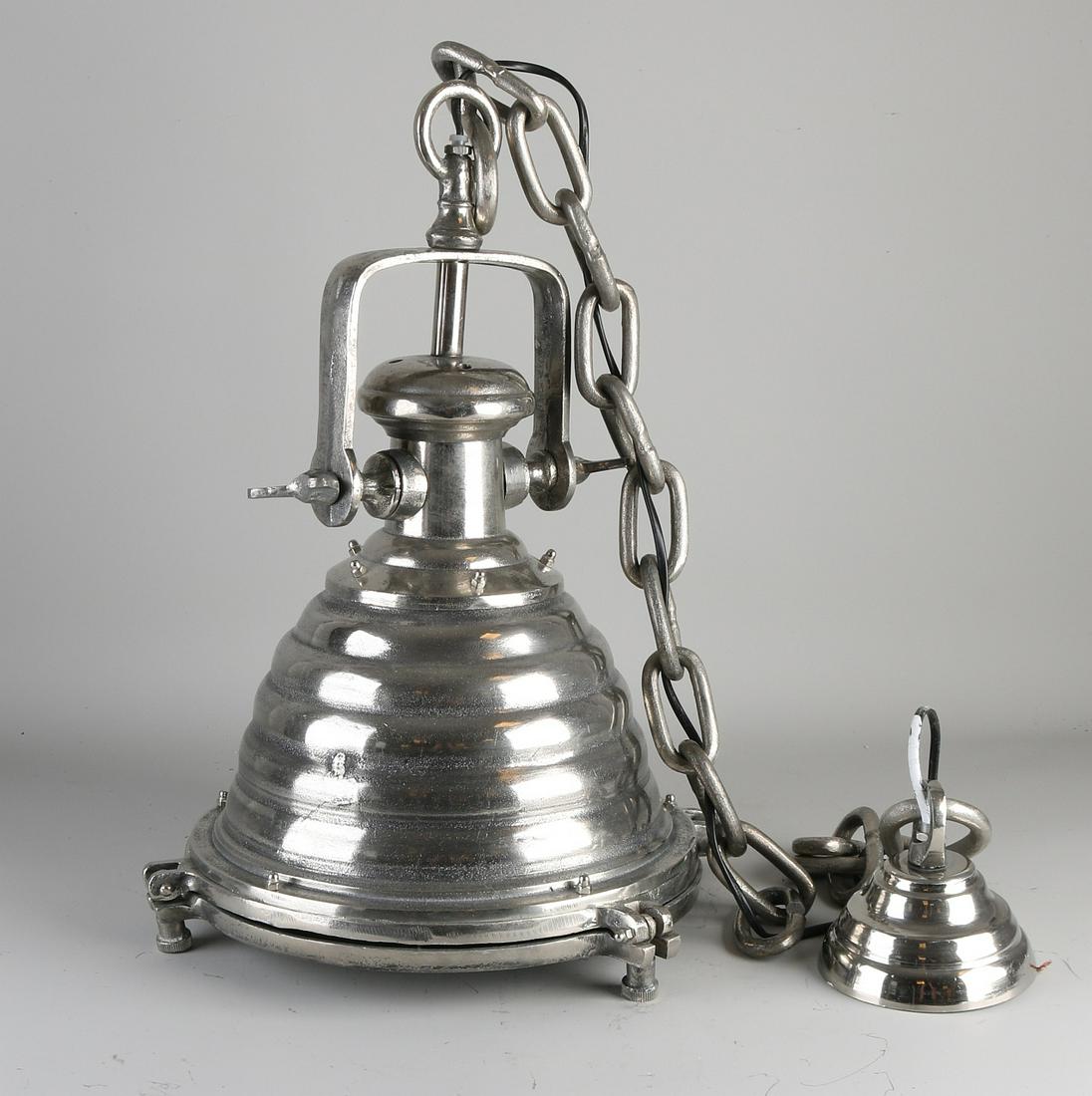 Large chrome-plated design brass industrial lamp.  (1 of 1)