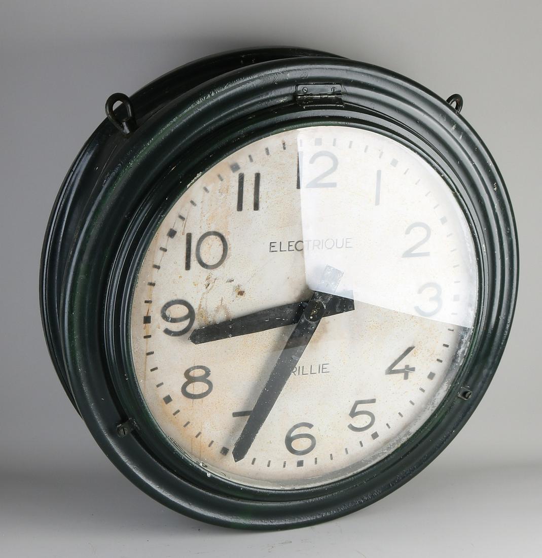 Large antique French metal electric double-sided (1 of 2)