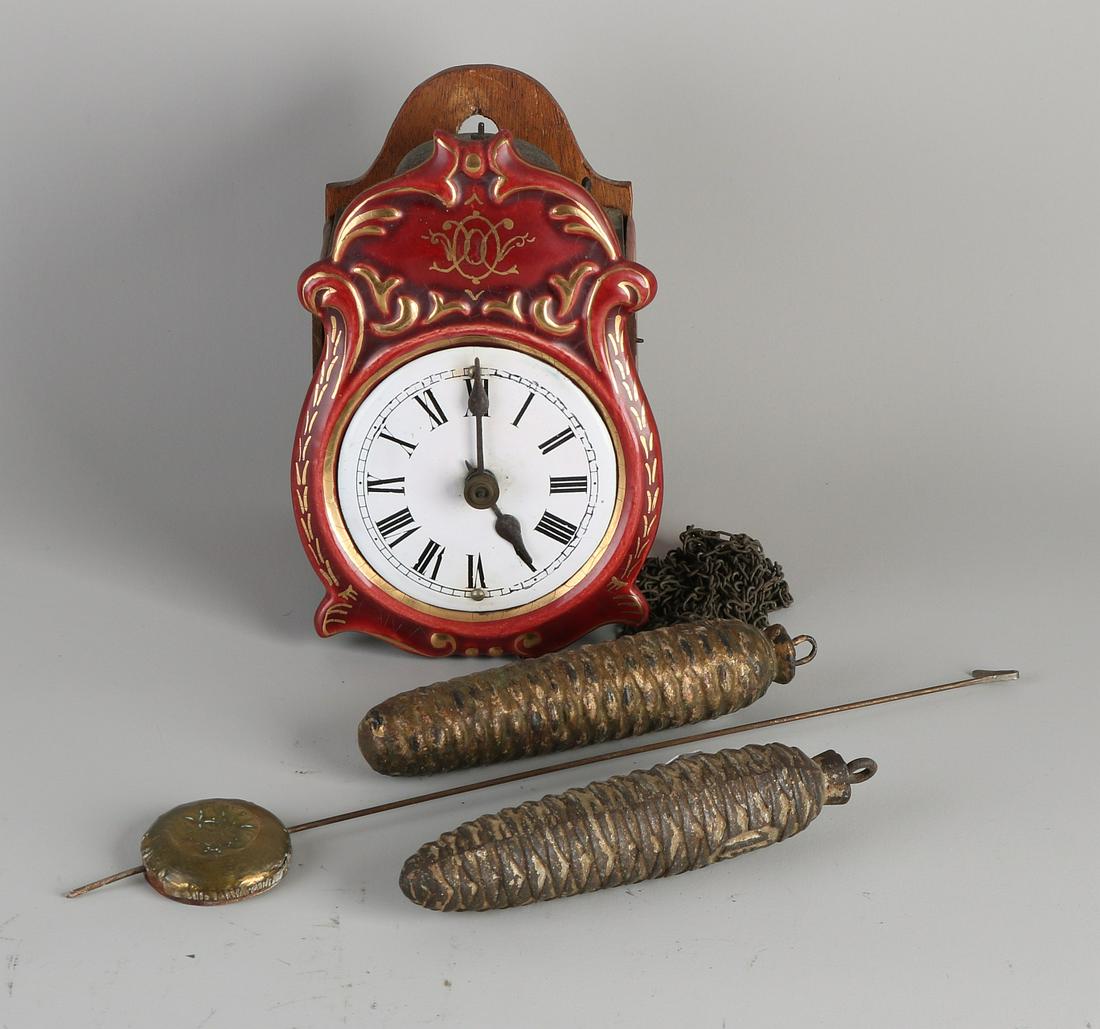 19th century porcelain Black Forest clock with (1 of 1)