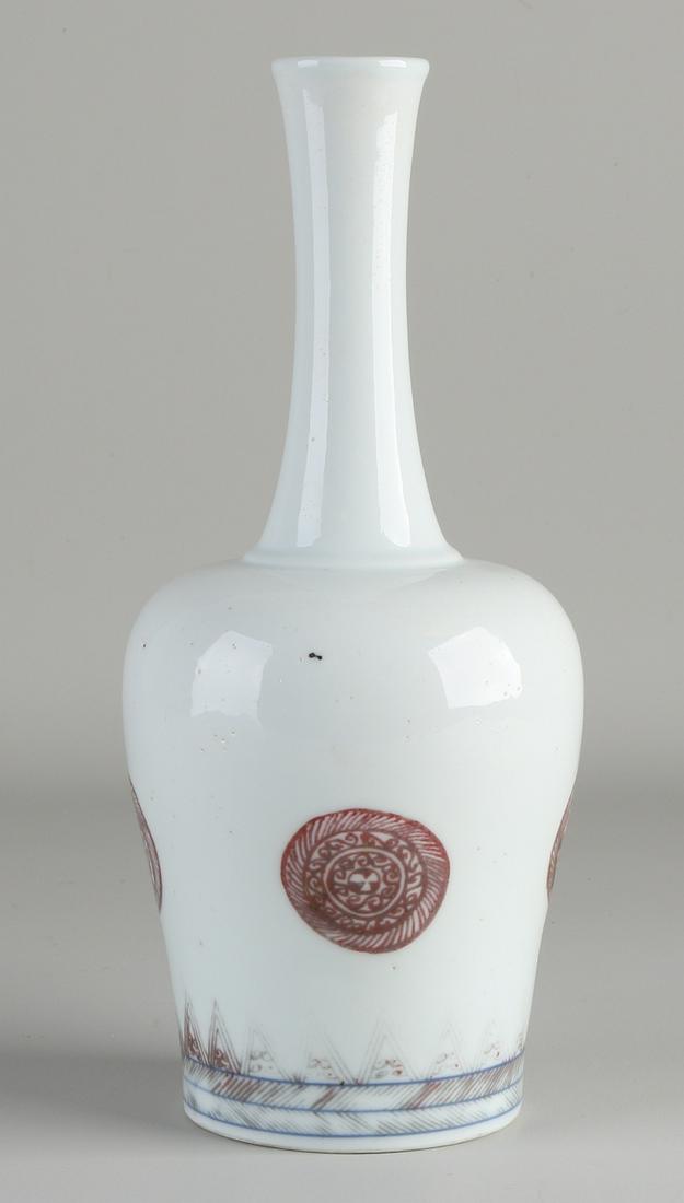 Chinese porcelain pipe vase with medallions and (1 of 3)