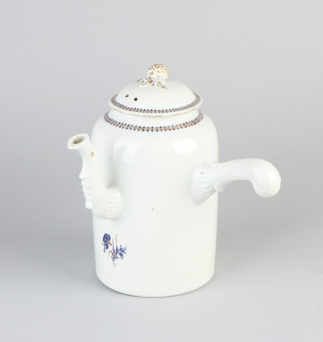 Rare antique Chinese porcelain chocolate pot with blue (1 of 1)
