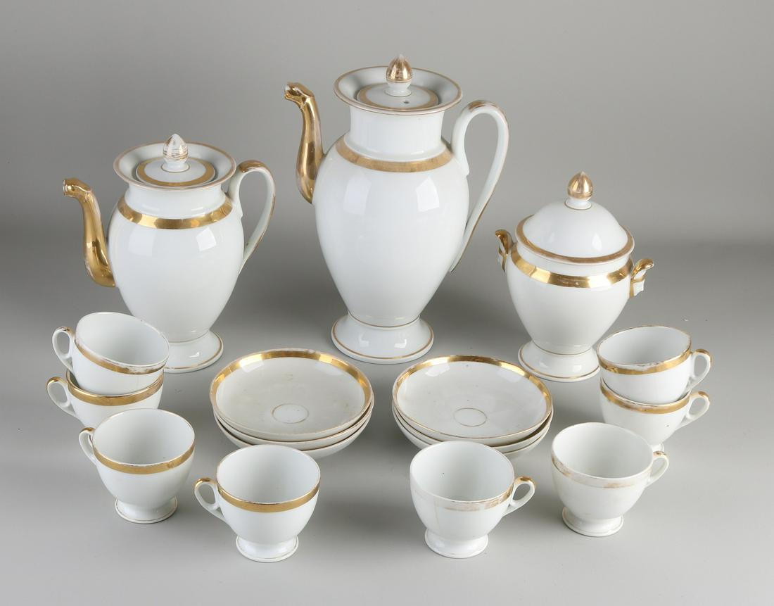 19th Century porcelain Empire coffee / tea set with (1 of 1)