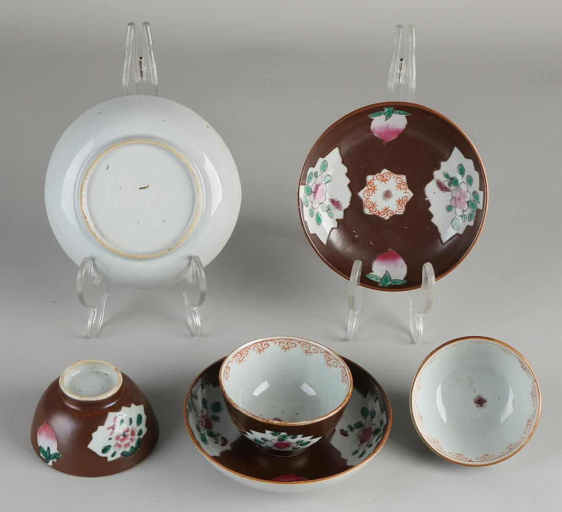 Three 18th - 19th century Chinese porcelain capucine (1 of 1)
