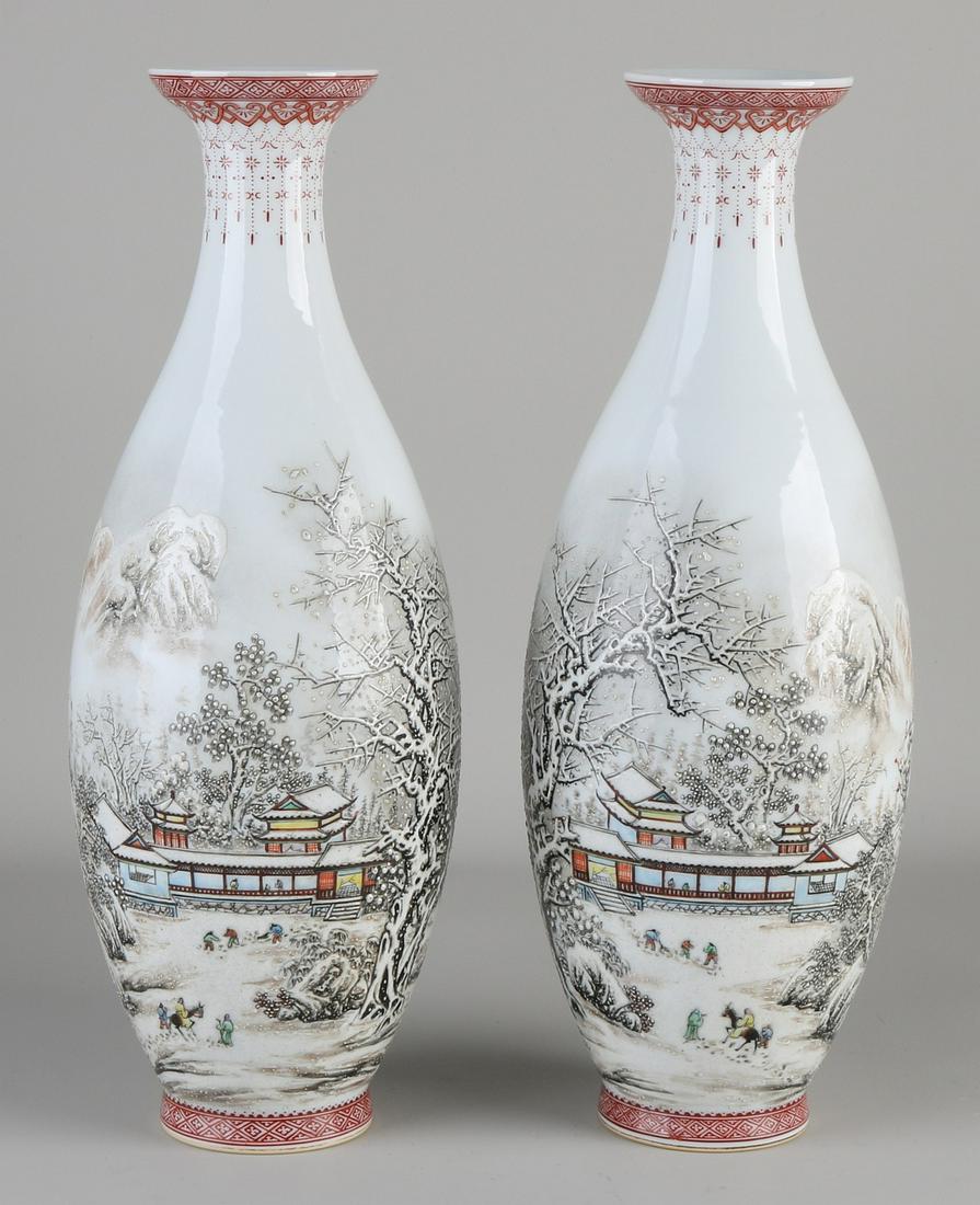 Two large Chinese porcelain vases. Mid 20th (1 of 1)