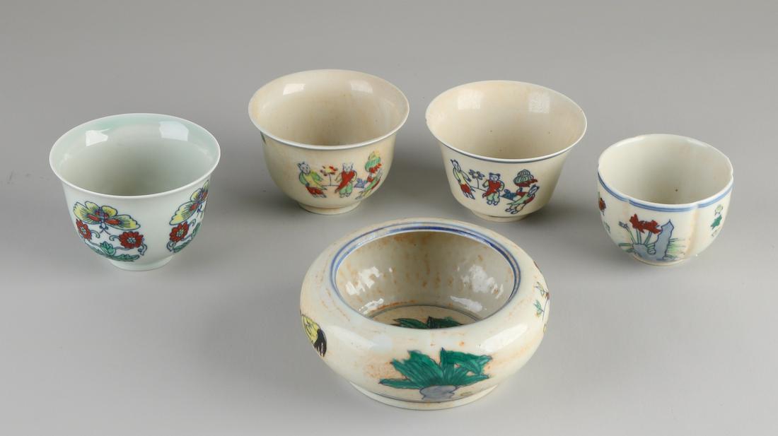 Five parts of Chinese porcelain. Consisting of: (1 of 1)