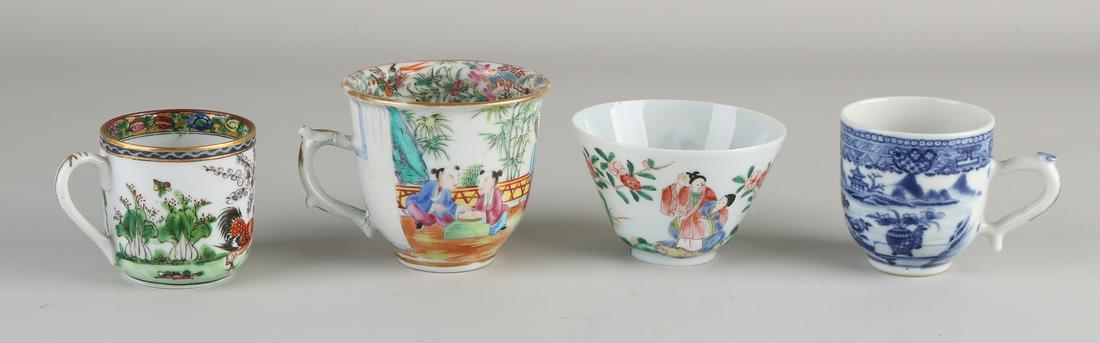 Four Chinese porcelain cups. Various. 1x (1 of 1)