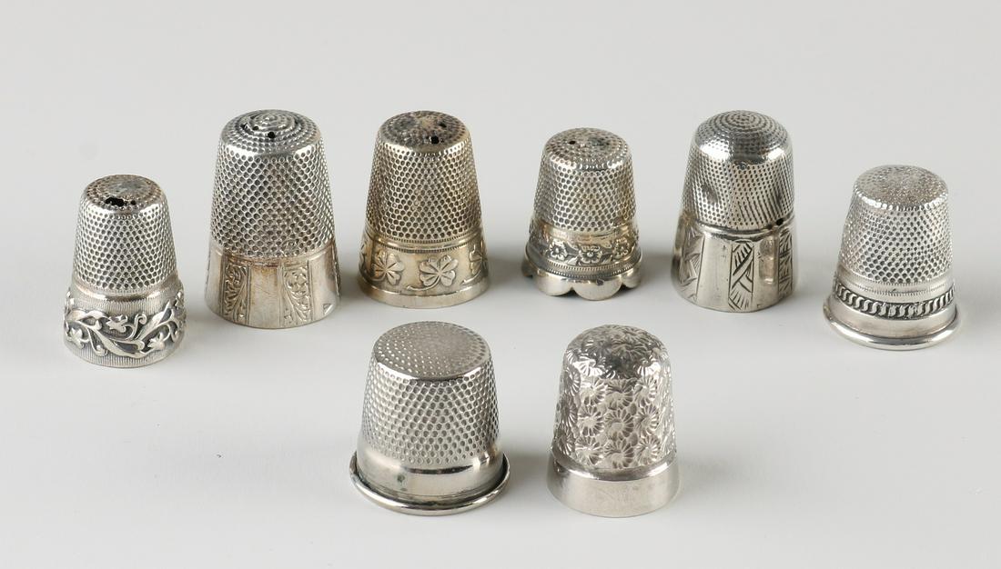 8 Silver Thimbles (1 of 1)