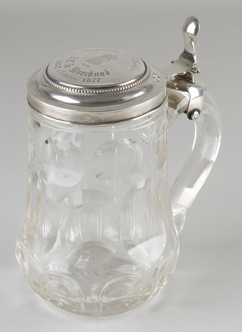 Beer mug with silver lid (1 of 2)