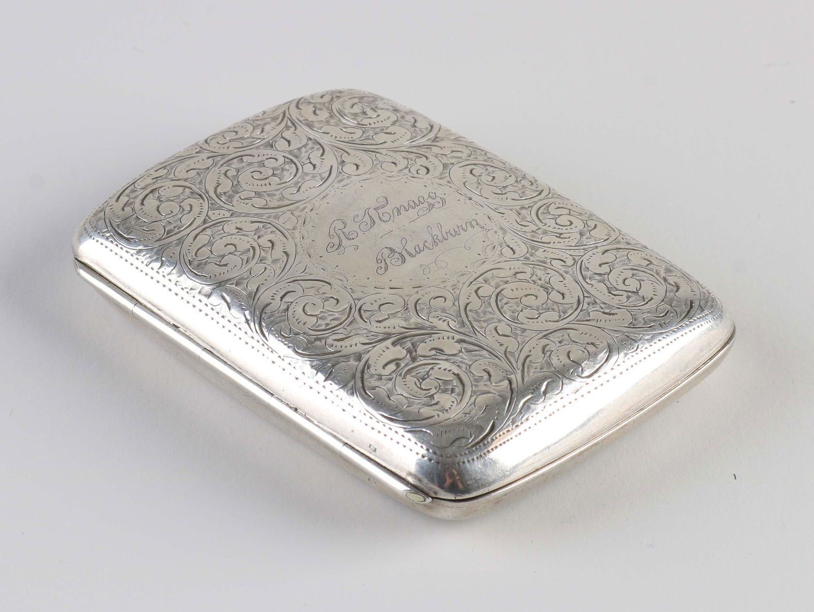 Silver cigarette case, 1904 (1 of 2)