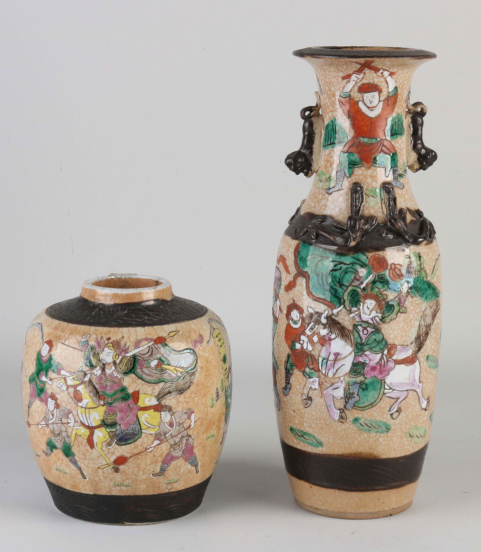 Two Pieces Antique Chinese Cantonese Porcelain