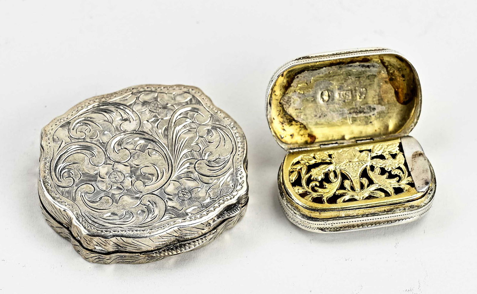 Two silver boxes, one vinaigrette (1 of 1)