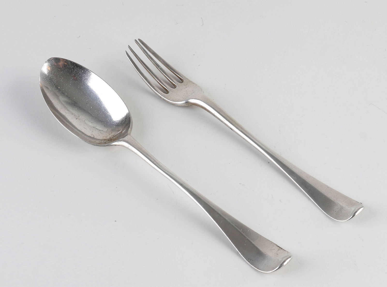 Antique silver fork and spoon (1 of 1)