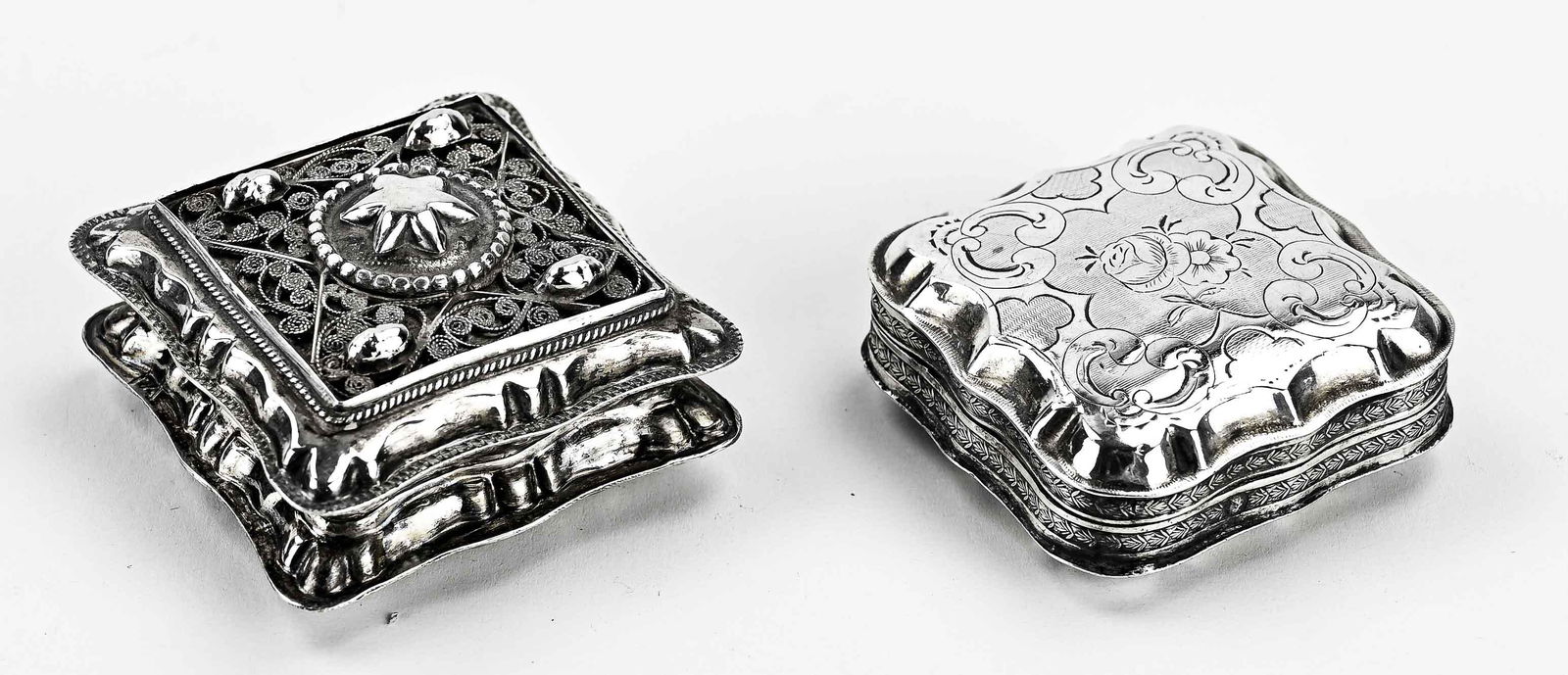 2 silver pill boxes (1 of 1)