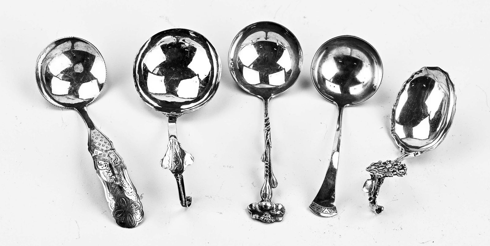 Five silver cream spoons (1 of 1)