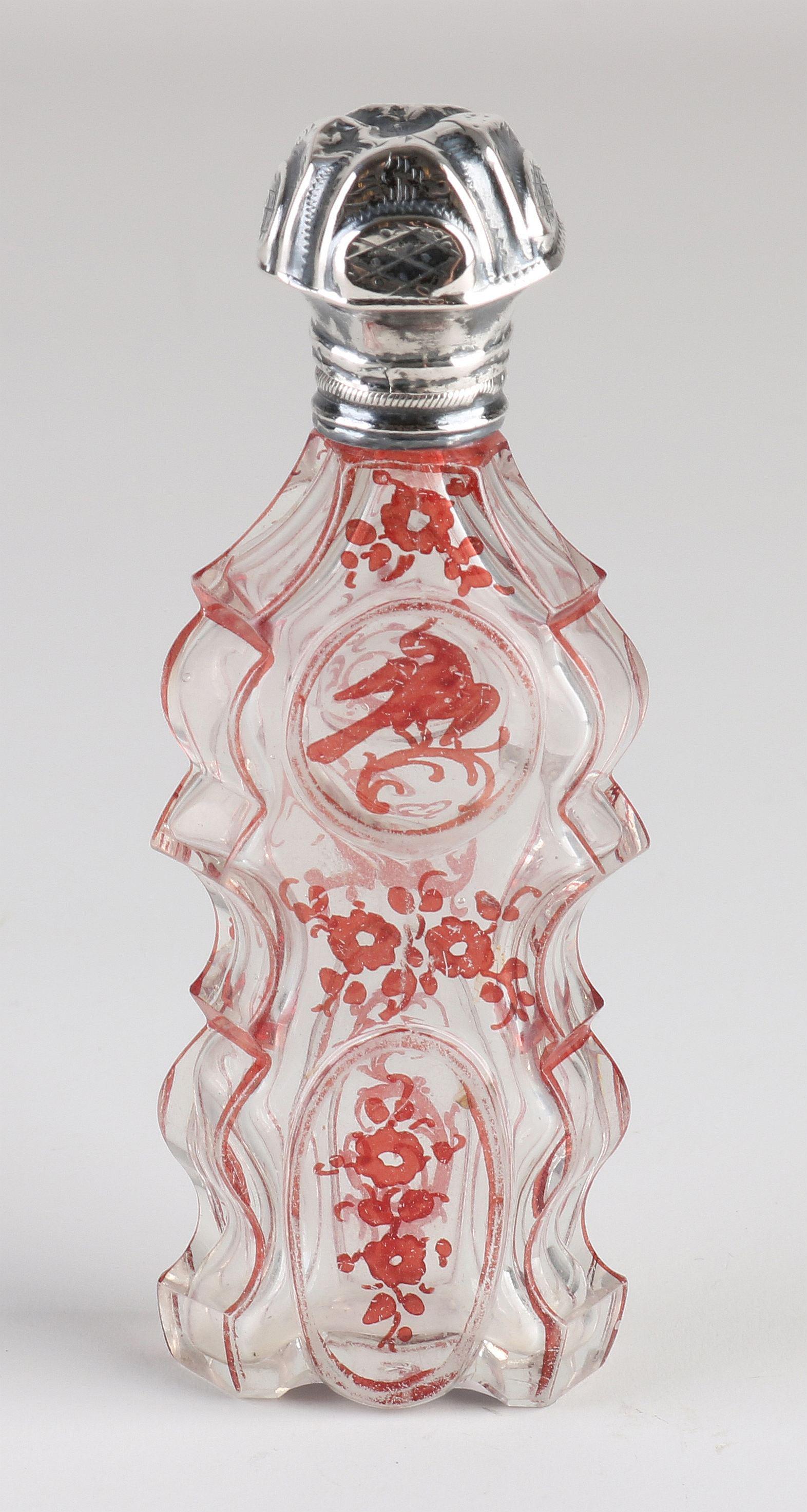 Bohemian flask with silver (1 of 1)