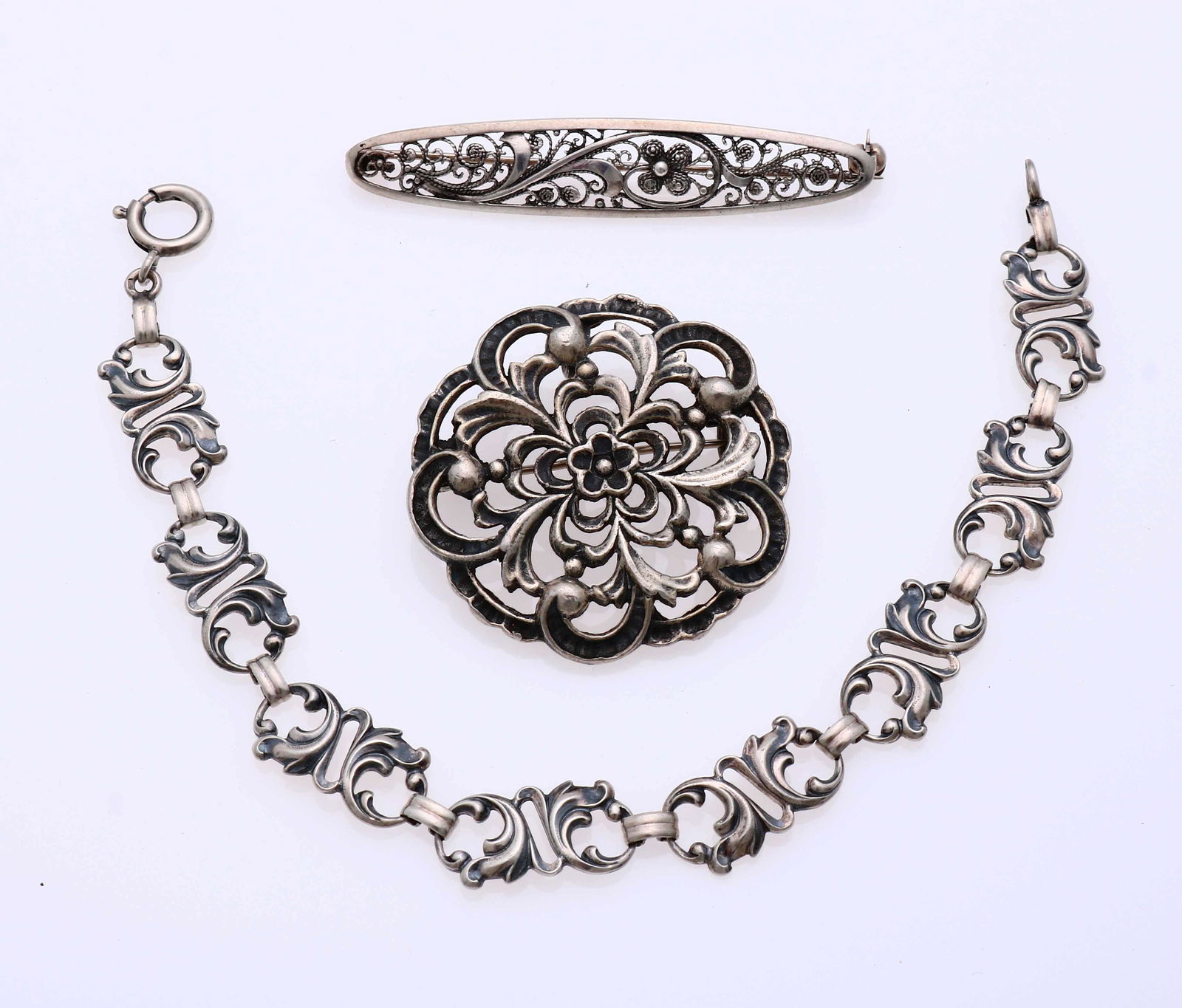 Lot of silver jewelry, 3x (1 of 1)