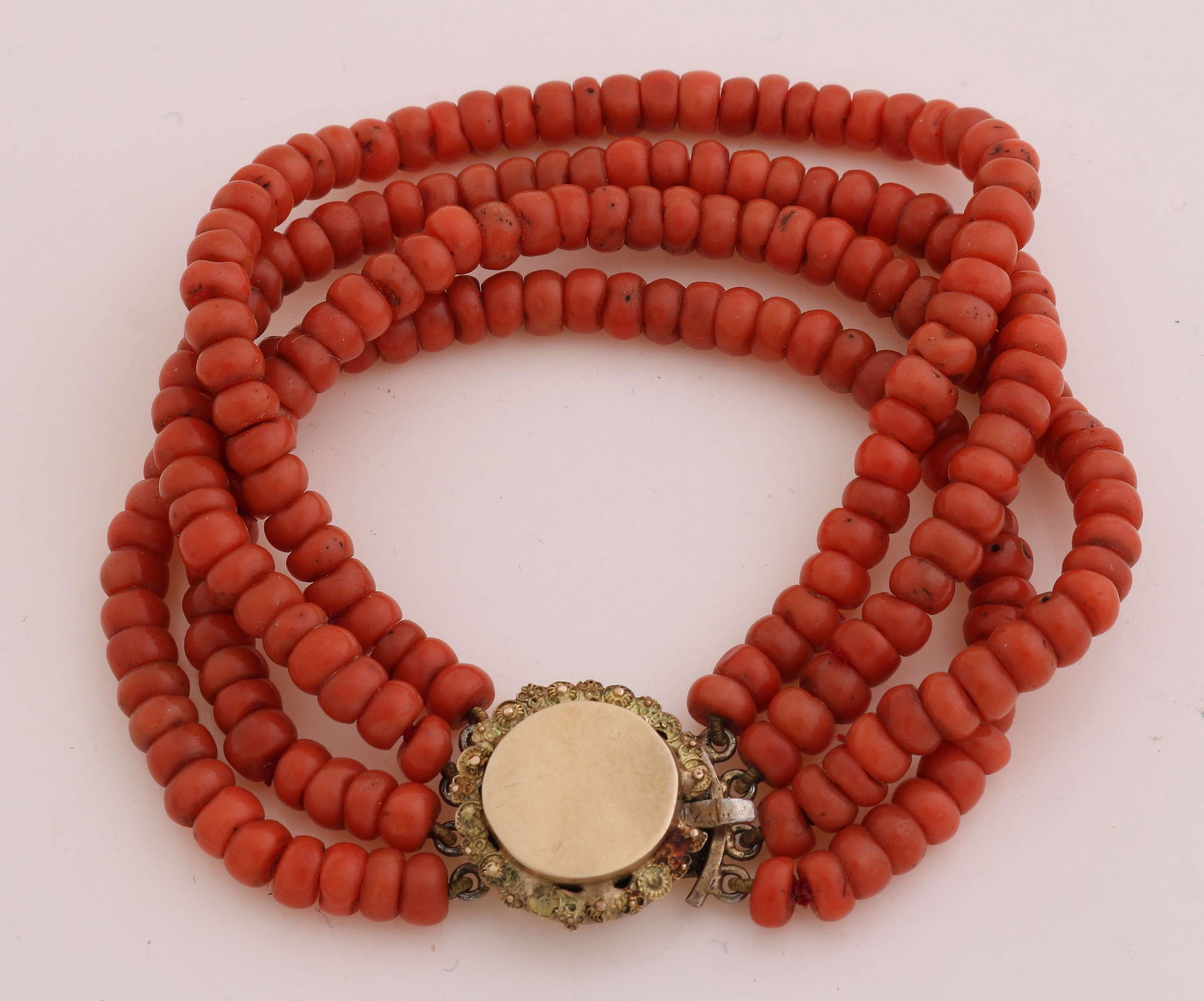Bracelet with red coral (1 of 1)