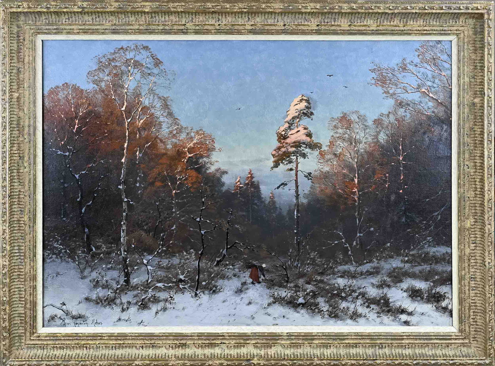 Heinrich Gogarten, Gathering Woman in Snowy Forest (1 of 1)