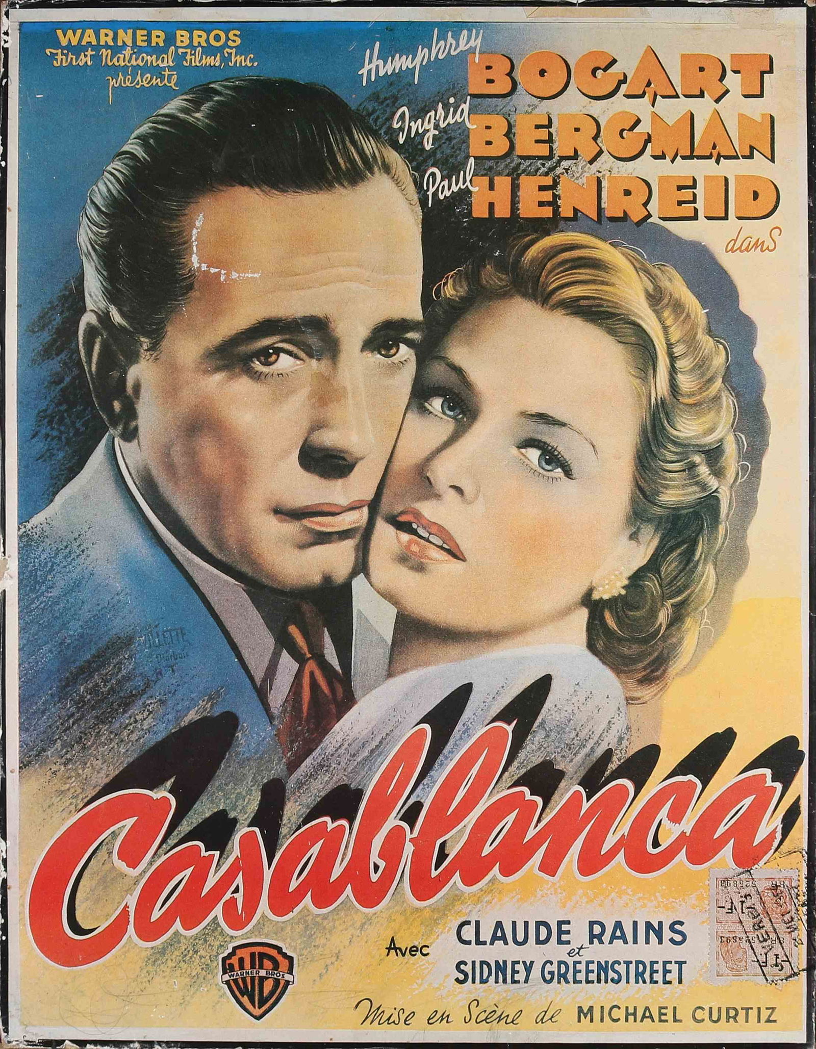 Old Casablanca poster (Warner Brothers) (1 of 1)
