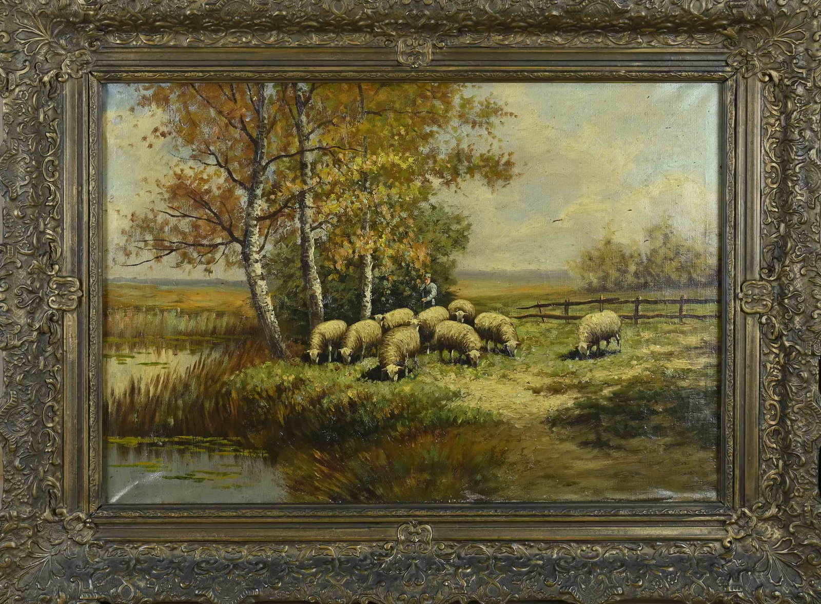 Unsigned, Shepherd with sheep (1 of 1)