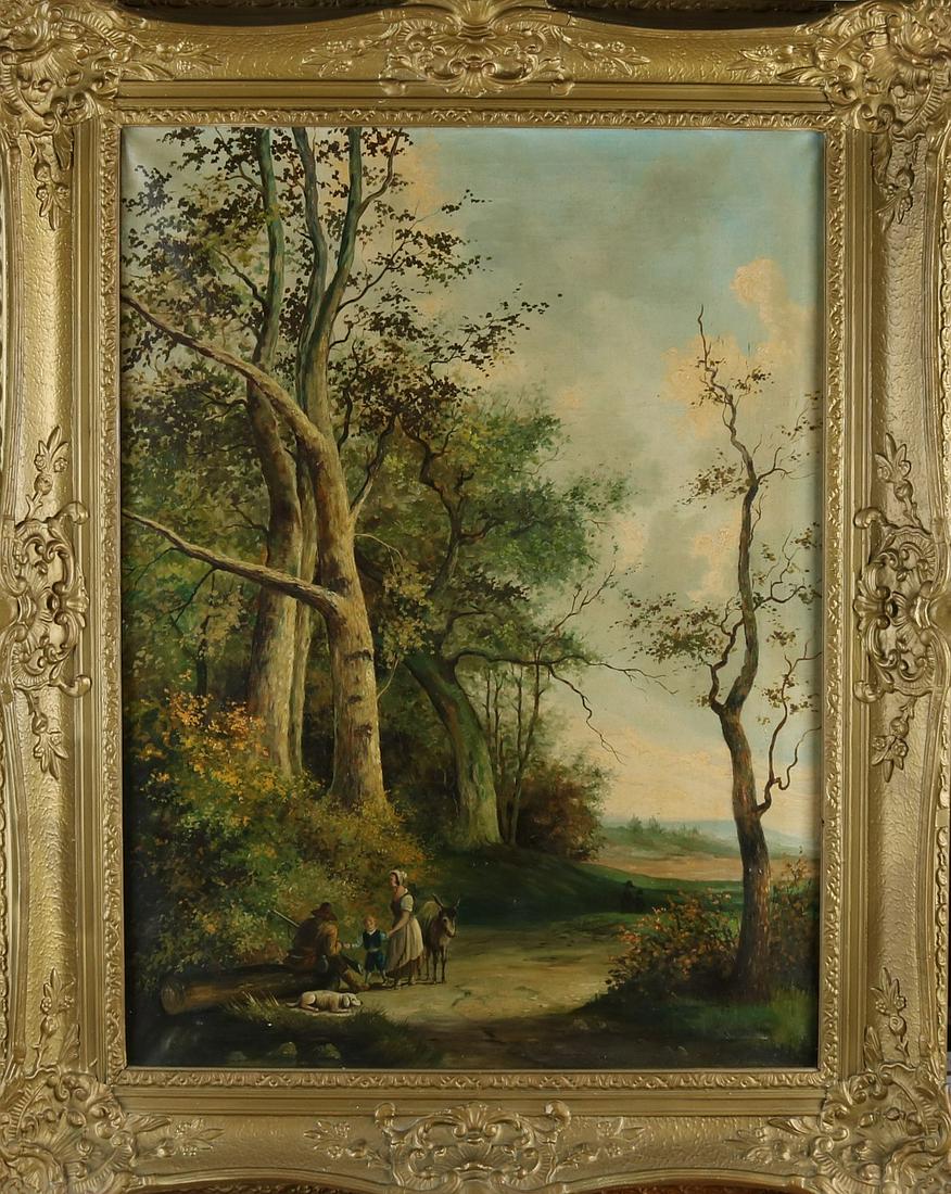 Ch . Dubois, Landscape with a traveler on a sandy path. (1 of 1)