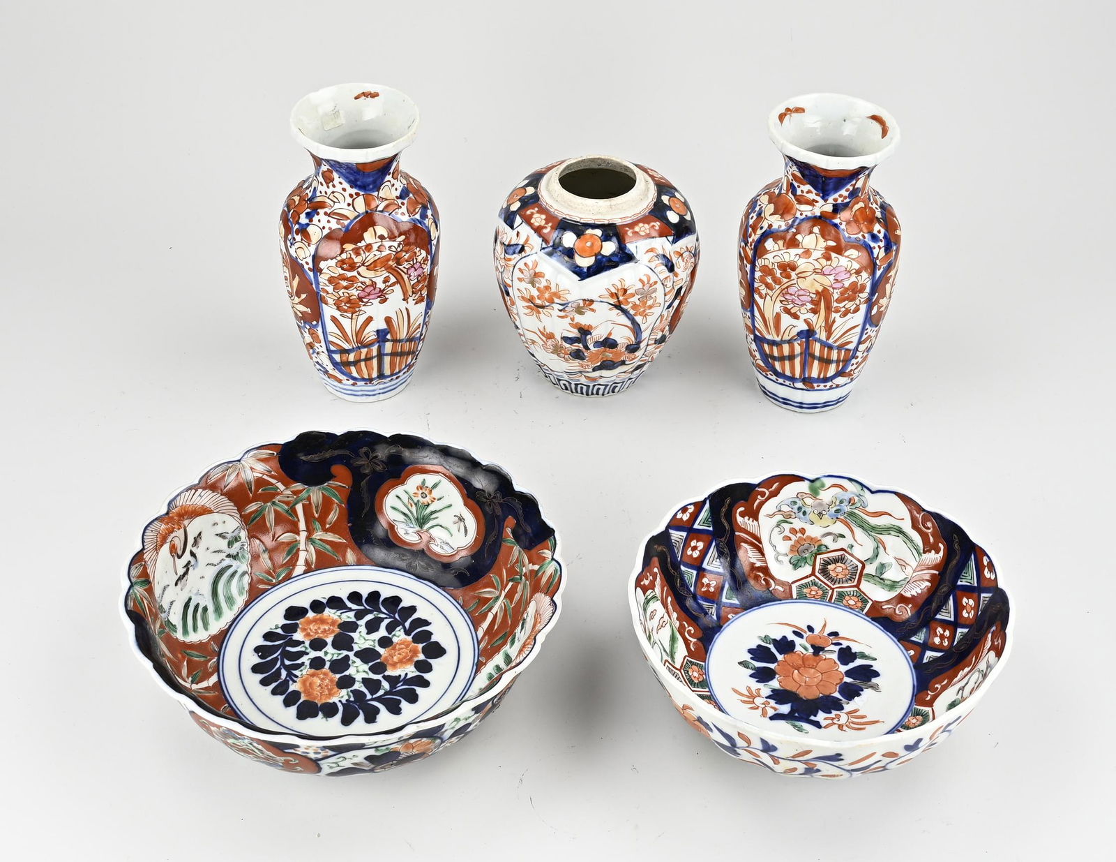 Lot of antique Japanese imari porcelain (5x) (1 of 1)