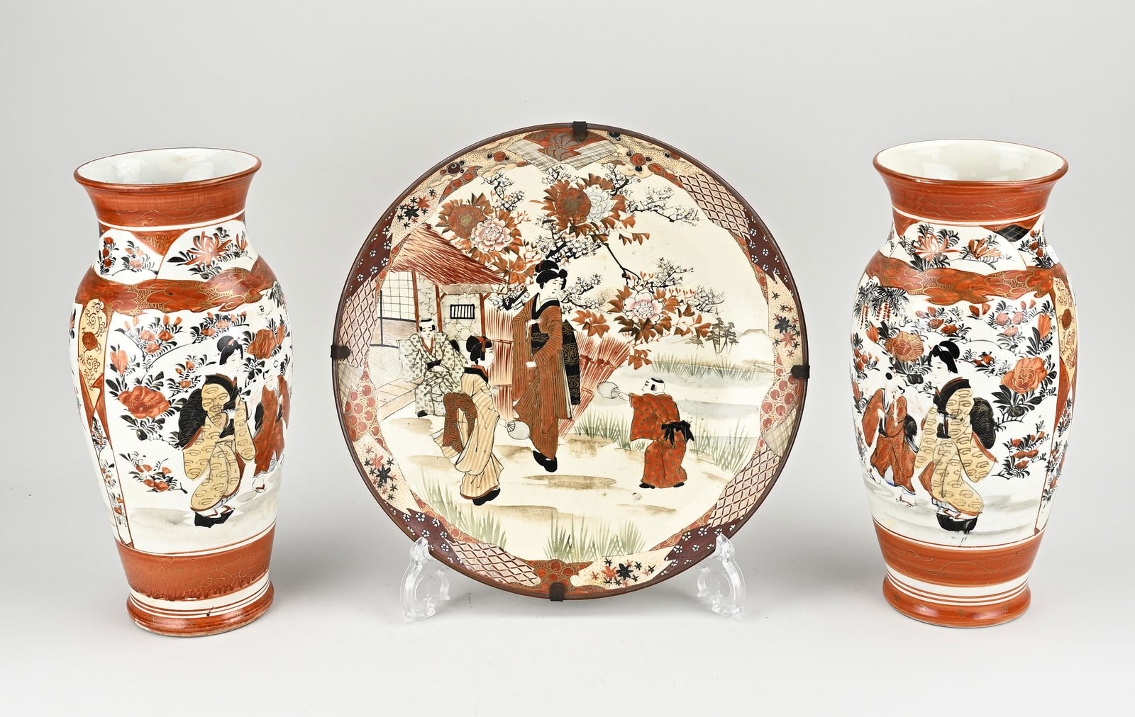 Lot of Japanese Kutani porcelain (3x) (1 of 1)