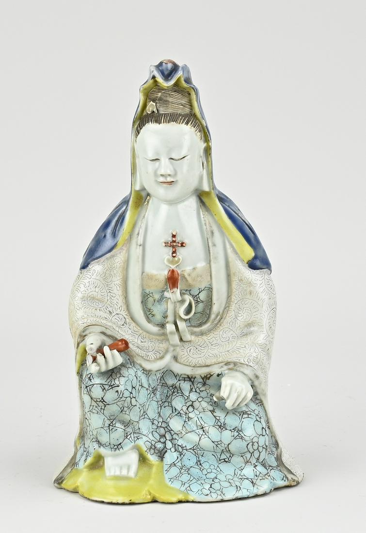 Chinese figure, H 20 cm. (1 of 3)