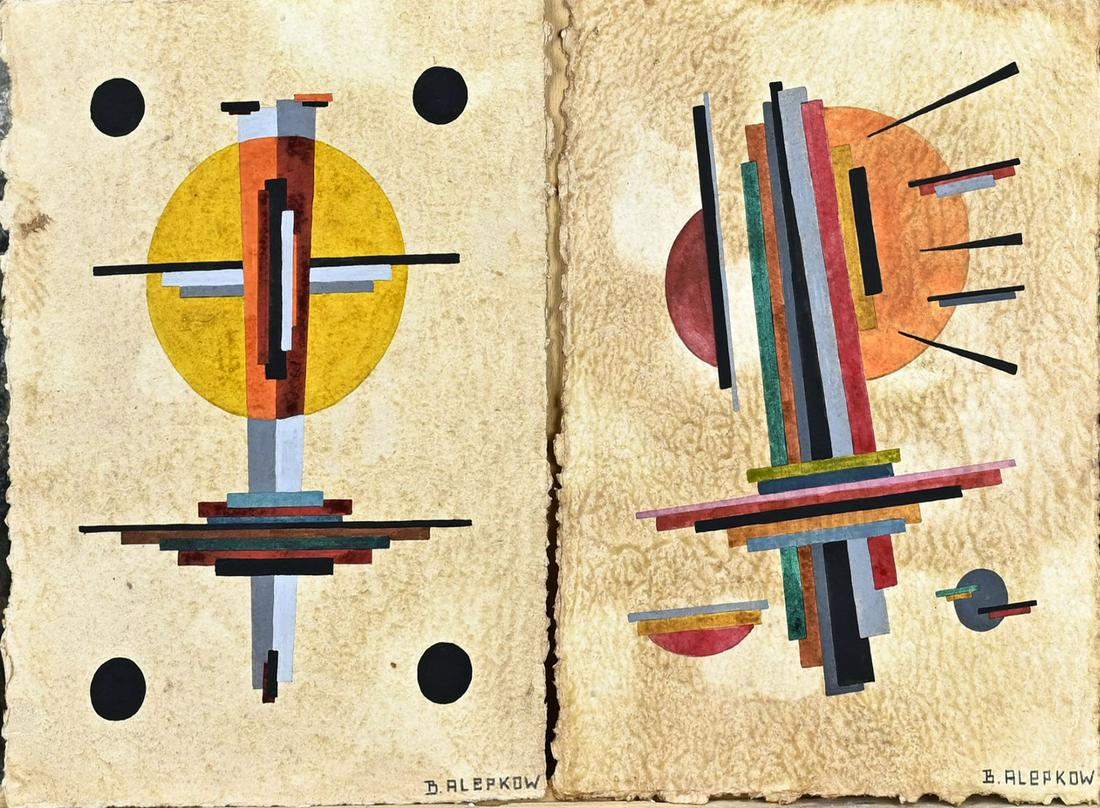 2x B. Alepkow, Avant garde painting (1 of 1)