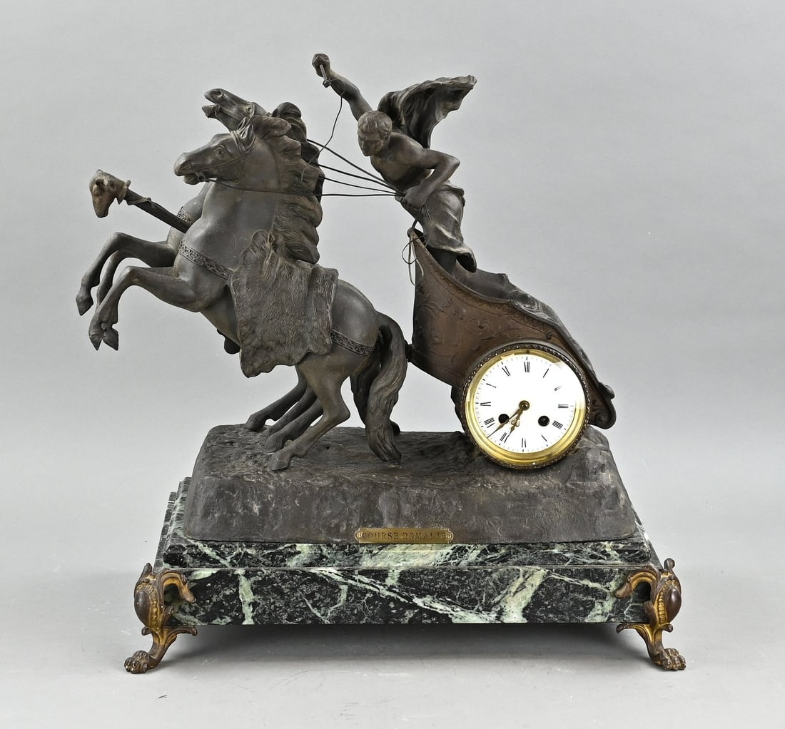 French chariot mantel clock, 1880 (1 of 1)