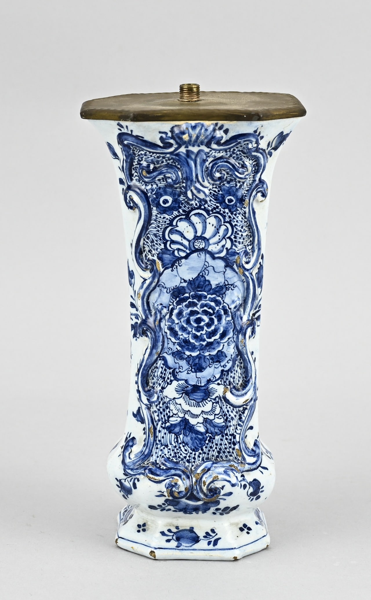 Delft vase, H 21 cm. (1 of 3)