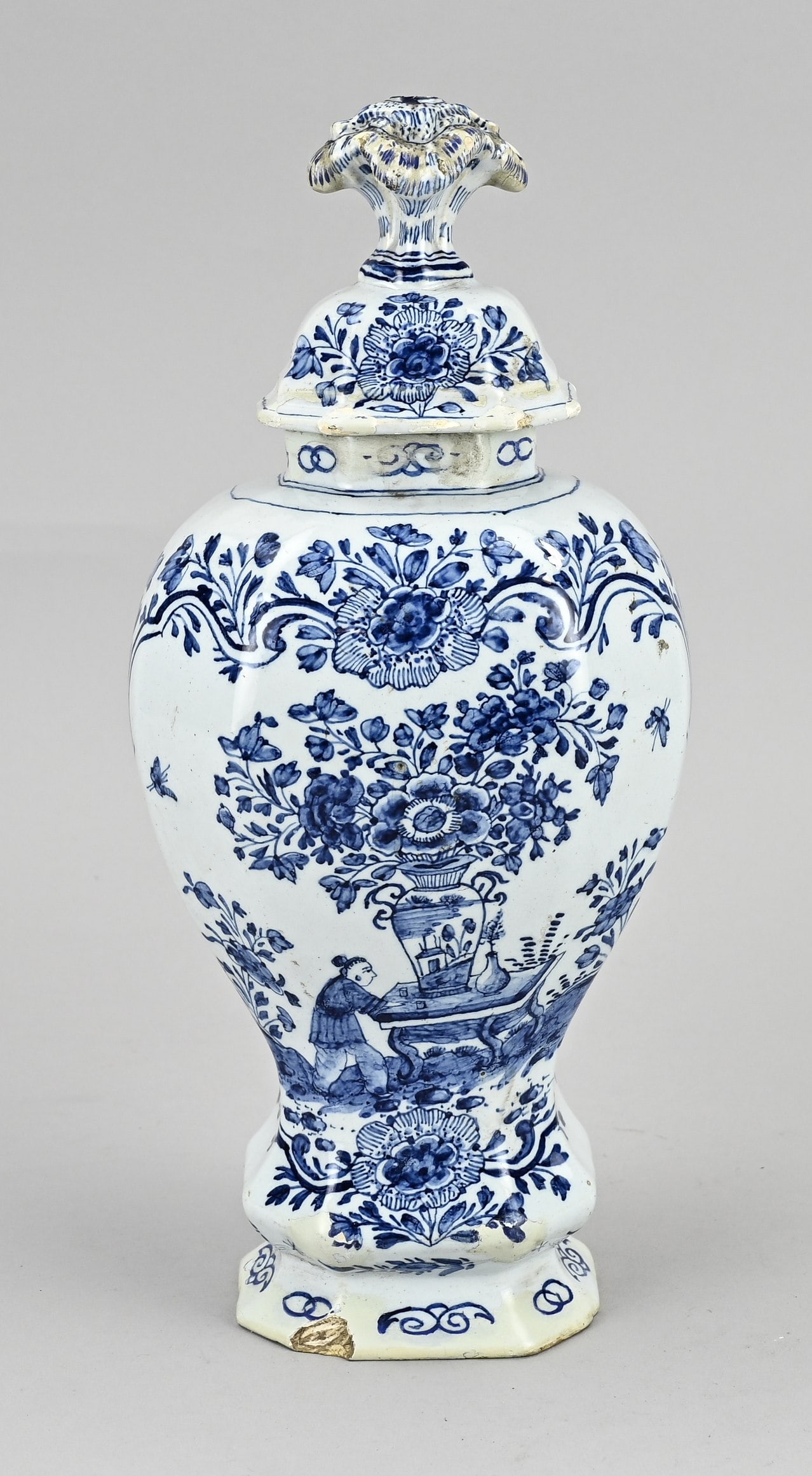Antique Delft vase, H 32 cm. (1 of 3)