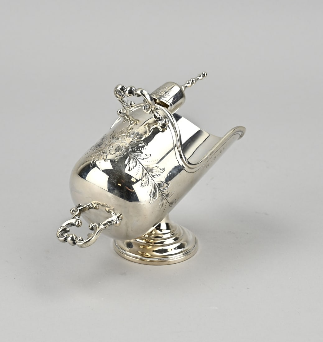 Silver sugar bowl with spoon (1 of 2)