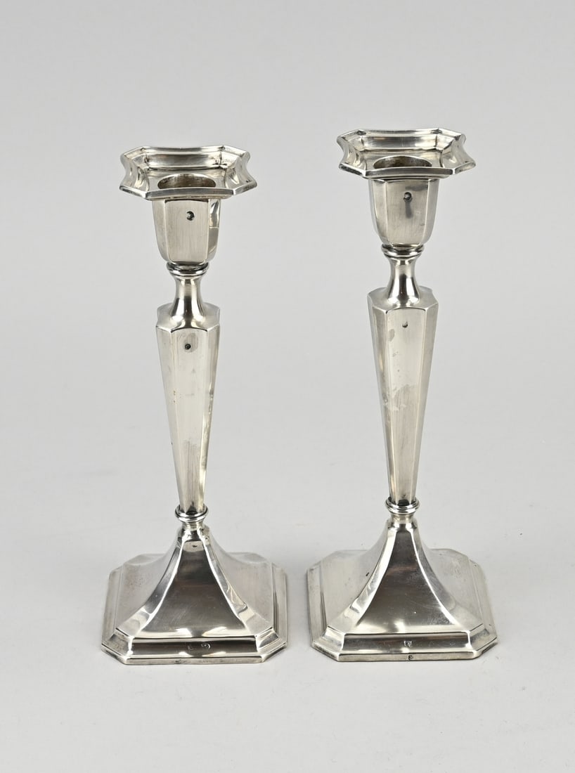 Pair of silver candlesticks (1 of 1)