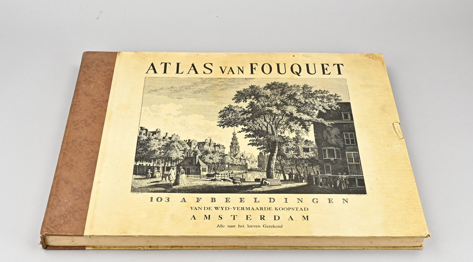 Atlas (Fouquet Amsterdam ): Antiquarian atlas by Fouquet with 103 illustrations of the commercial city of Amsterdam. Dimensions; 51 x 39 cm. In good condition.
