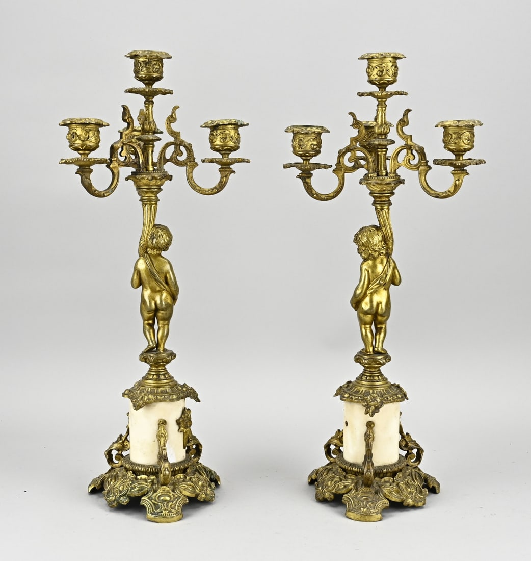 2x Figurative candlestick - 2
