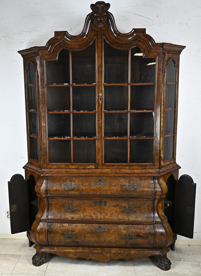 Walnut display cabinet - 3