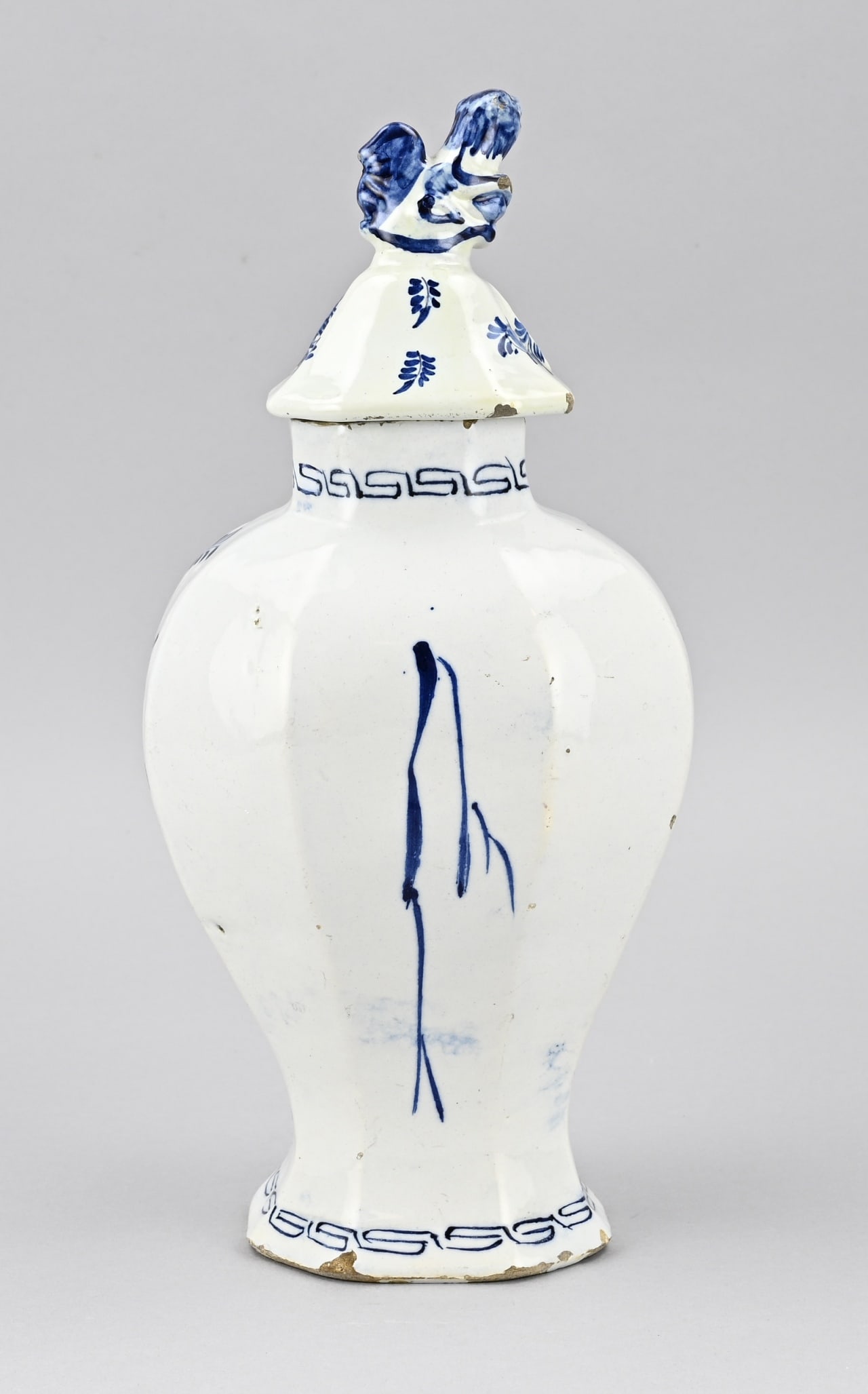 Delft lidded vase - 2