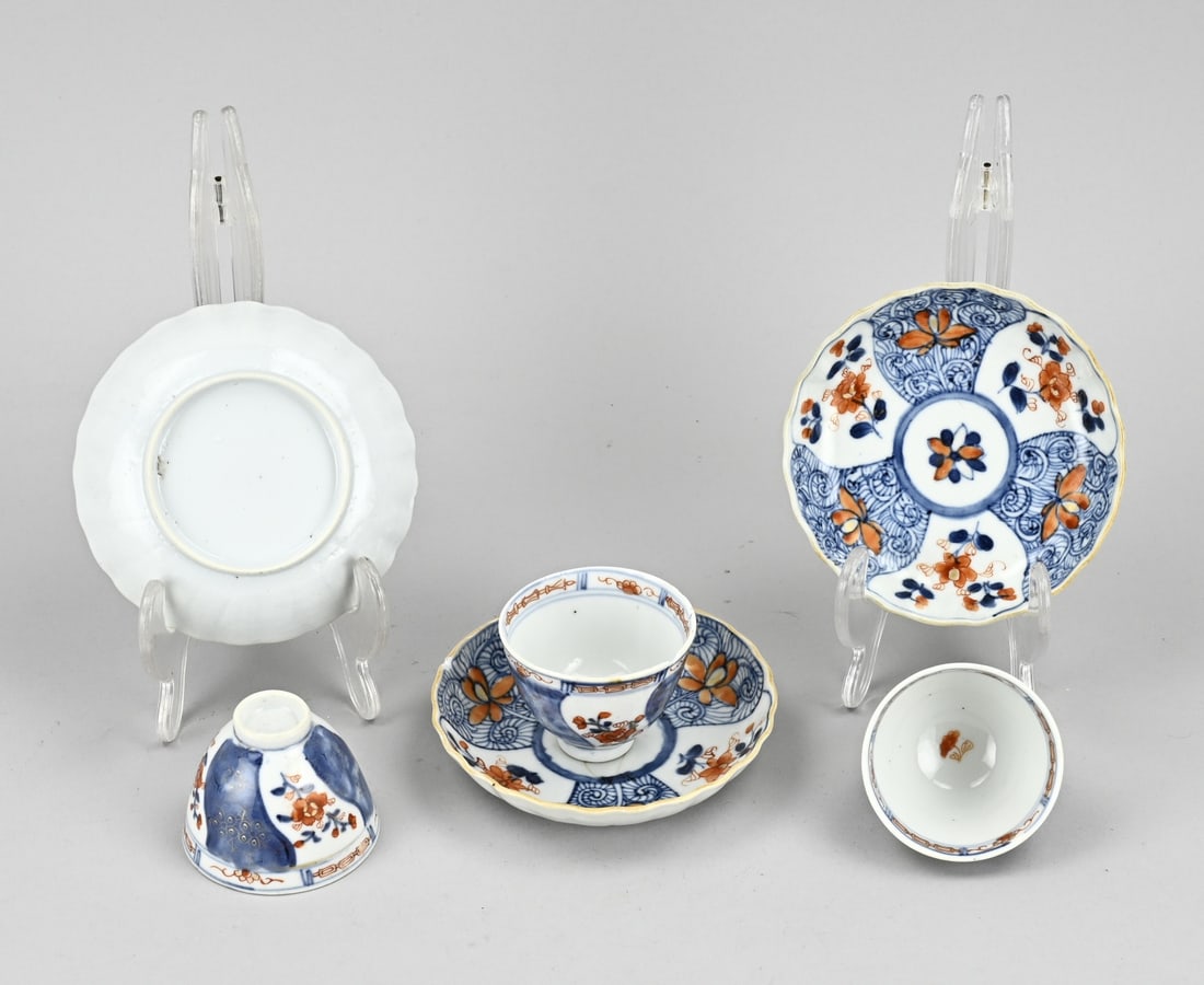 3x Chinese Imari cup + saucer (1 of 1)