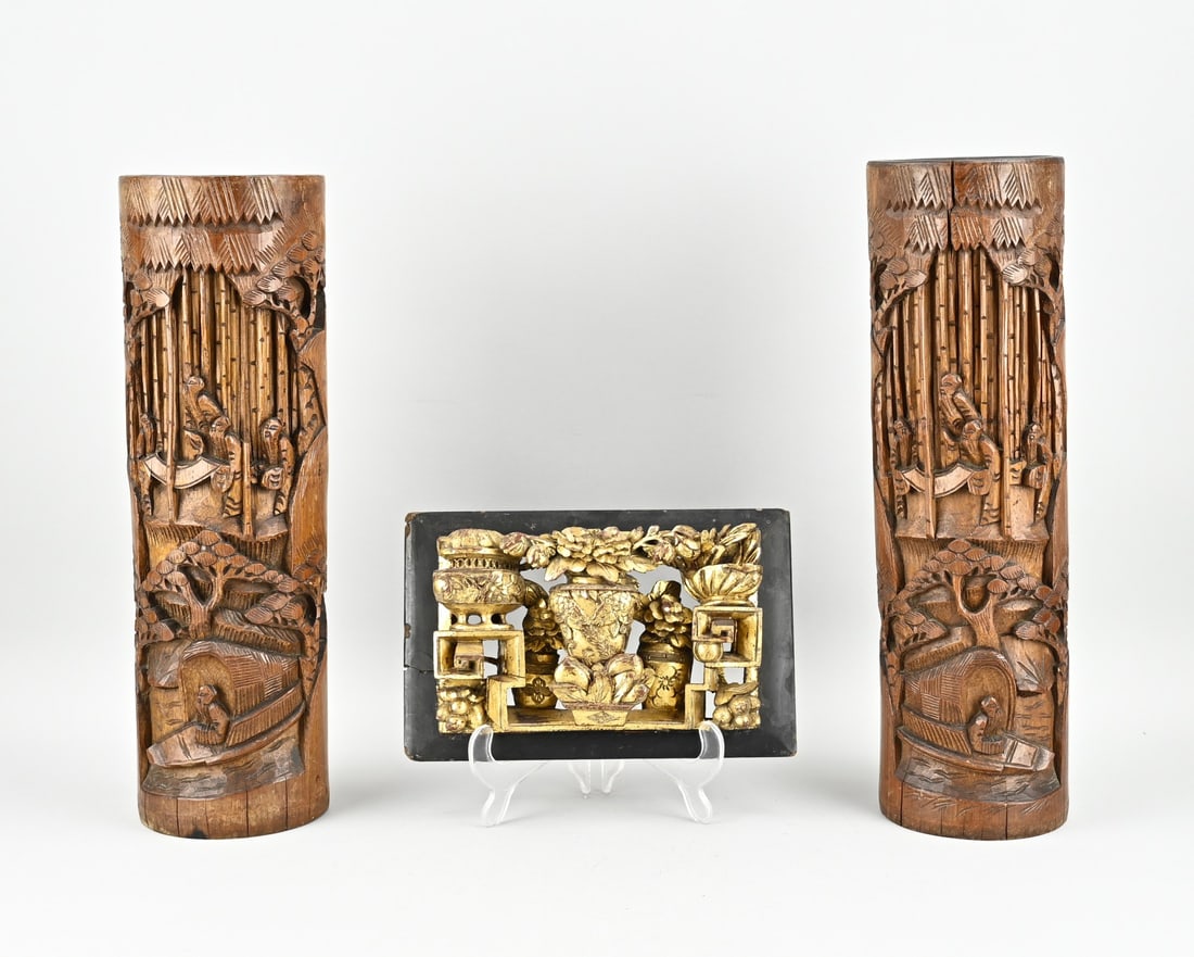 3 Pieces of Antique Chinese Woodwork (1 of 1)