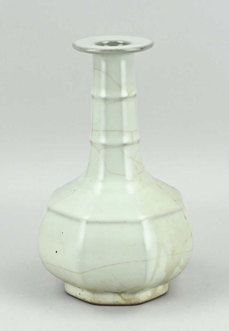 Celadon vase (bottle shape), H 23.5 cm. (1 of 3)