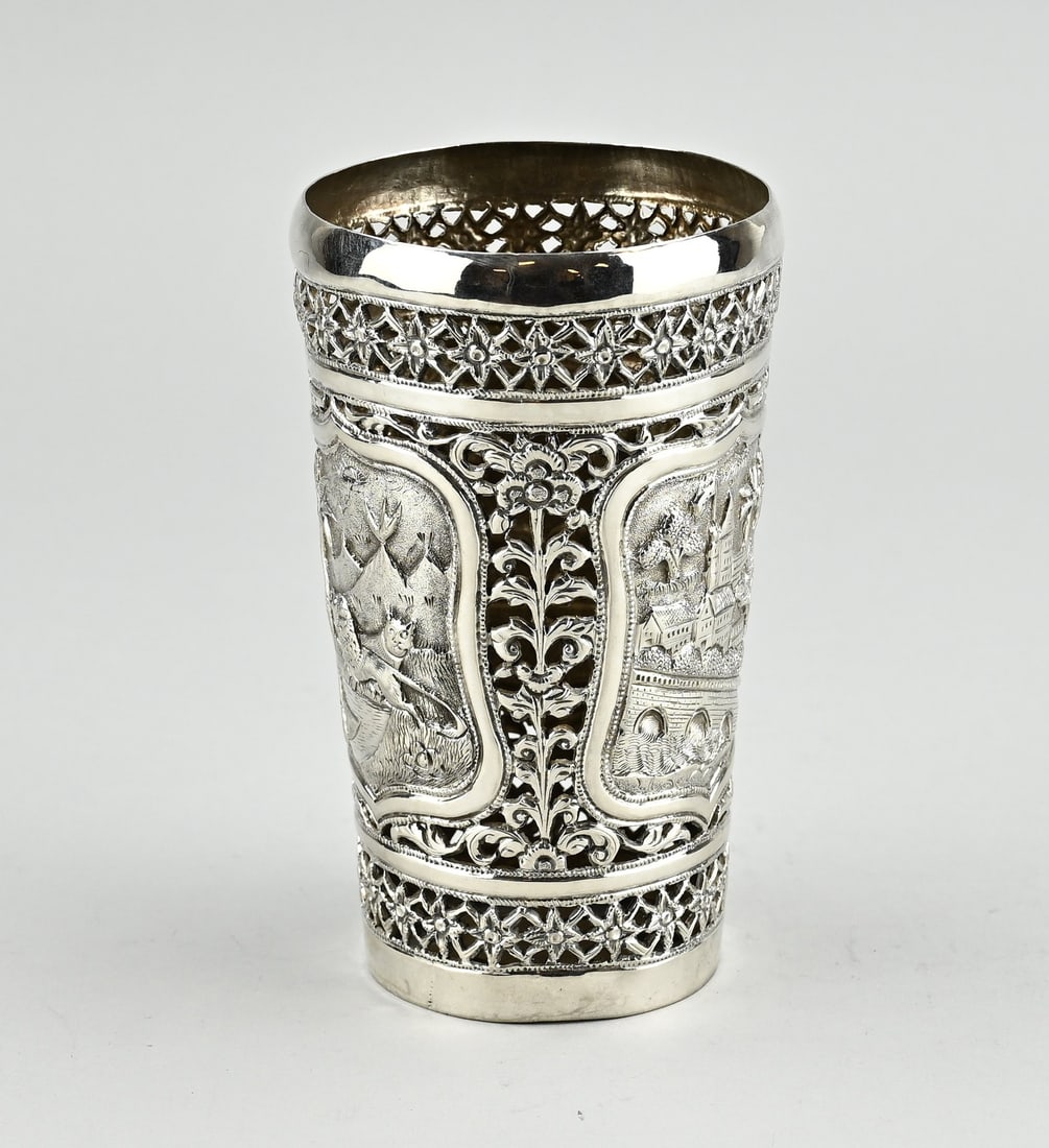 Silver holder, oriental - 2
