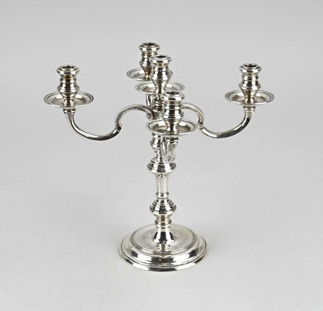 Silver 5-light candlestick - 2