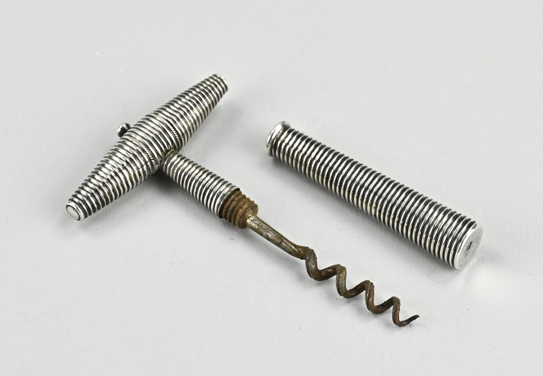 Antique Silver Corkscrew - 2